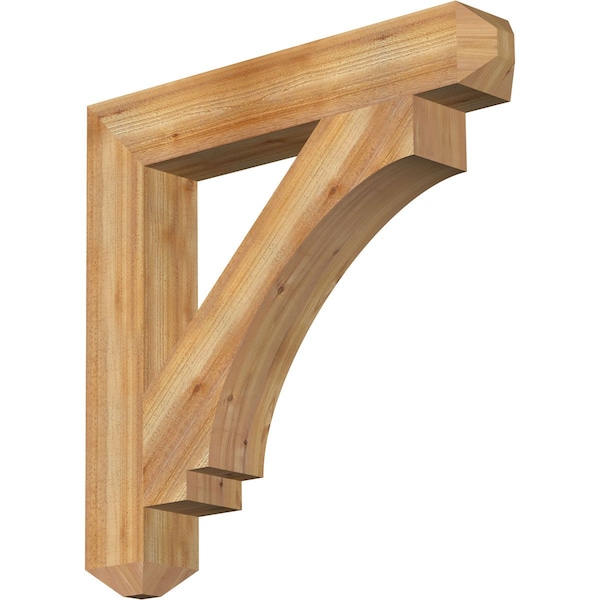Ekena Millwork Imperial Craftsman Rough Sawn Bracket, Western Red Cedar, 6"W x 38"D x 38"H BKT06X38X38IMP04RWR - main